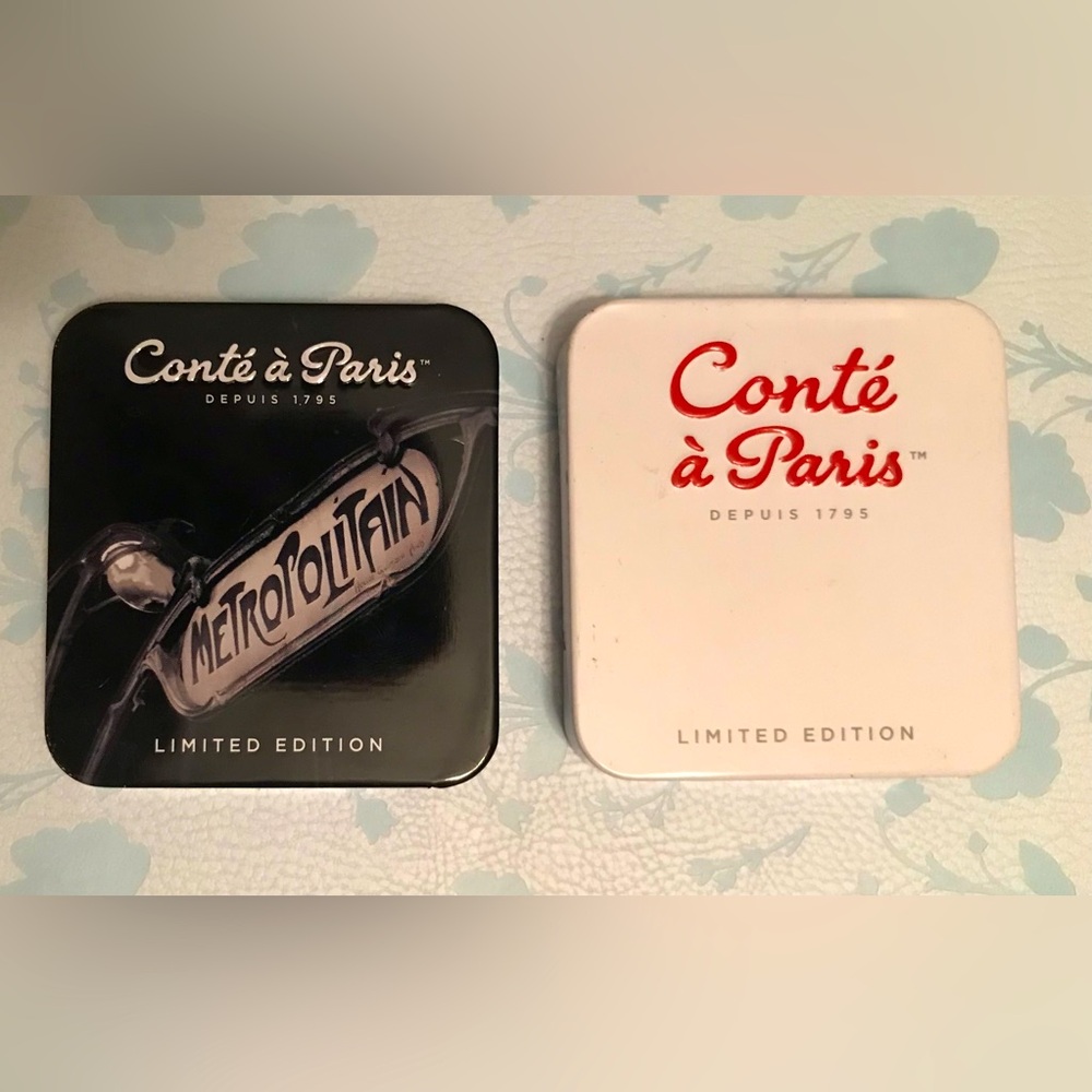 Two Limited Edition Conte a Paris Tins with sketching crayons